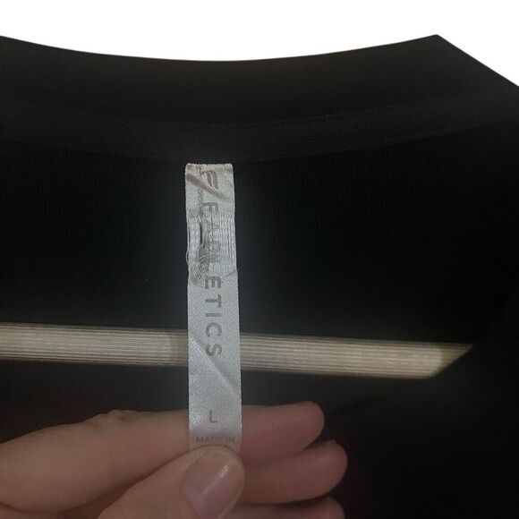 Fabletic long sleeve large sweatshirt athletic black crew neck - Picture 3 of 4